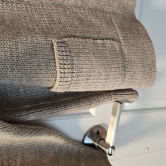 First Rite Wool Cardigan Fog Gray Large Andean Highland Wool